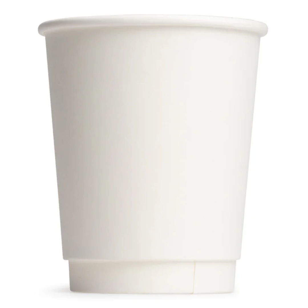 WHITE 12OZ DW PE LINED CUP - X500